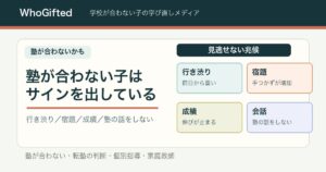 塾が合わない子はサインを出している。行き渋り・宿題・成績・会話の見逃せない兆候図
